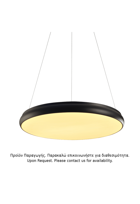 ЛЕД ПЕНДЕЛ ACA LIGHTING / PENDANT LED LIGHT 70W 5600LM 3000K BLACK WITH METER D80XH130CM KALLISTA
