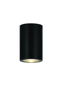 GU10  ROUND CEILING LUMINAIRE 230V AC MATT BLACK IP65 GU10 MAX.7W