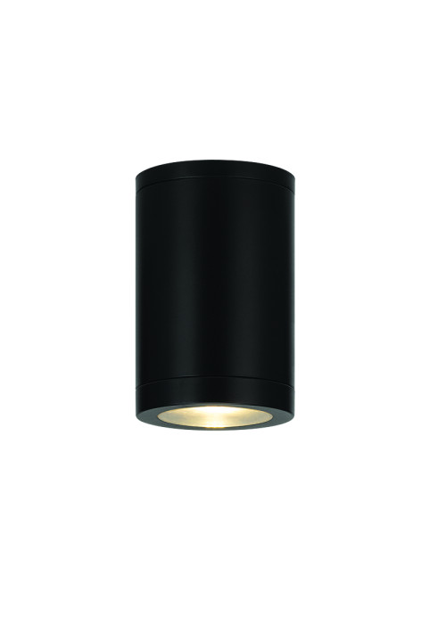 GU10  ROUND CEILING LUMINAIRE 230V AC MATT BLACK IP65 GU10 MAX.7W