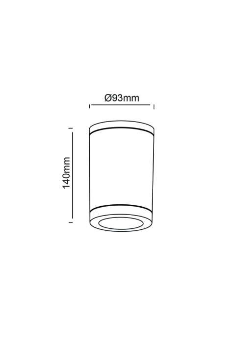 GU10  ROUND CEILING LUMINAIRE 230V AC DARK GREY IP65 GU10 MAX.7W