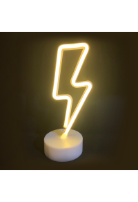 ФЛАШ, 34 НЕОНОВИ LED СВЕТЛИНИ С БАТЕРИЯ (3xAA)/USB, ТОПЛО БЯЛО, IP20, 11x10x28cm