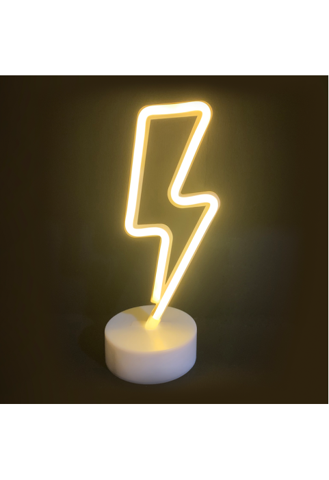 ФЛАШ, 34 НЕОНОВИ LED СВЕТЛИНИ С БАТЕРИЯ (3xAA)/USB, ТОПЛО БЯЛО, IP20, 11x10x28cm