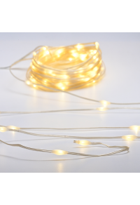 100 LED СТРУННИ СВЕТЛИНИ, МЕДЕН КАБЕЛ, WW  АДАПТОР 8 ФУНКЦИИ IP44 ДЪЛЖИНА 30m 2m ПРОЗРАЧЕН КАБЕЛ