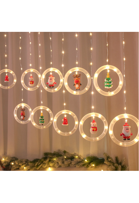 КОЛЕДНА МЕДНА ВИСУЛКА 125 WW LED СВЕТЛИНИ, 3mx0,5m, USB , IP20, 2,5m КАБЕЛ