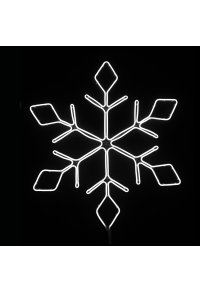 СНЕЖИНКА 600LED МОТИФ 6м НЕОН СВЕТЕЩ МАРКУЧ,  БЯЛО IP44 66x57.5cm 1.5m  КАБЕЛ