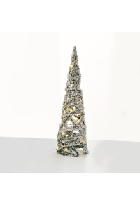 "ЗЕЛЕН БОР" 30 МИНИ WW LED СВЕТЛИНИ, БАТЕРИЯ. 3ΧΑΑ,IP20 Φ15X60cm