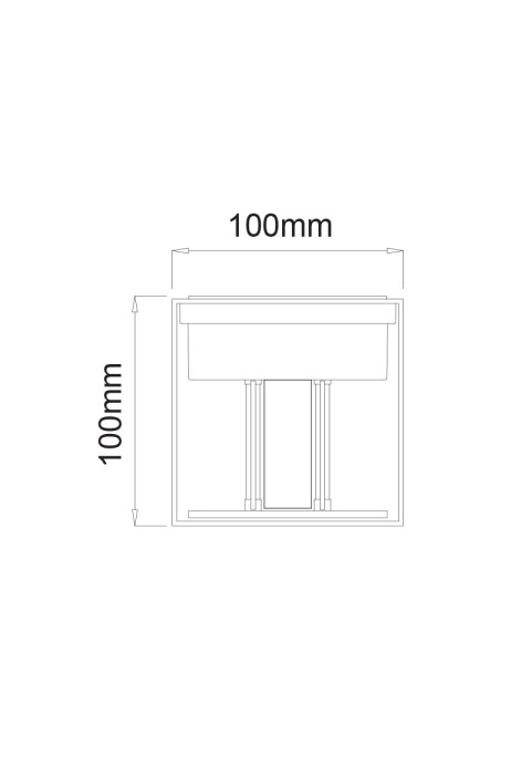 LED COB WALL LUMINAIRE 6W 435LM 0-120° 230VAC 3.000K DARK GREY CRI80 IP54 30.000HRS