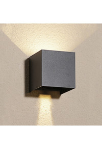 LED COB WALL LUMINAIRE 6W 435LM 0-120° 230VAC 3.000K DARK GREY CRI80 IP54 30.000HRS