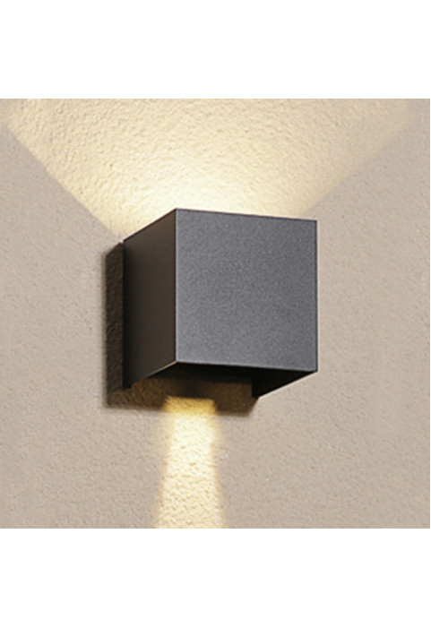 LED COB WALL LUMINAIRE 6W 435LM 0-120° 230VAC 3.000K DARK GREY CRI80 IP54 30.000HRS