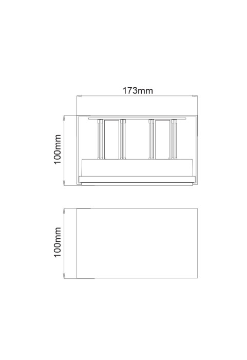 LED SMD WALL LUMINAIRE 12W 860LM 0-120° 230VAC 3.000K DARK GREY CRI80 IP54 30.000HRS