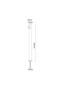 ^LED COB POST LUMINAIRE & SPIKE 5W 240LM 50° 230V AC 3.000K DARK GREY CRI80 IP65 30.000HRS