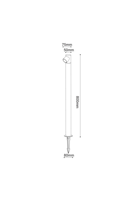 ^LED COB POST LUMINAIRE & SPIKE 5W 240LM 50° 230V AC 3.000K DARK GREY CRI80 IP65 30.000HRS