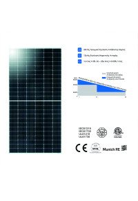 PV MONOCRYSTALLINE SOLAR MODULE 550Wp 24V DC dimensions: 2279X1134x35mm 28Kg