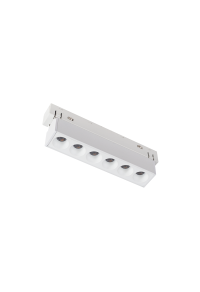 6W 3000K LED ОСВЕТИТЕЛНО ТЯЛО ЗА МАГНИТНА ШИНА ACA LIGHTING / WHITE MATTE MAGNETIC LINEAR LIGHT 48V DC 6W 3000K 500LM 36° OSRAM RA90 L112MM