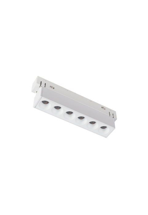 6W 3000K LED ОСВЕТИТЕЛНО ТЯЛО ЗА МАГНИТНА ШИНА ACA LIGHTING / WHITE MATTE MAGNETIC LINEAR LIGHT 48V DC 6W 3000K 500LM 36° OSRAM RA90 L112MM