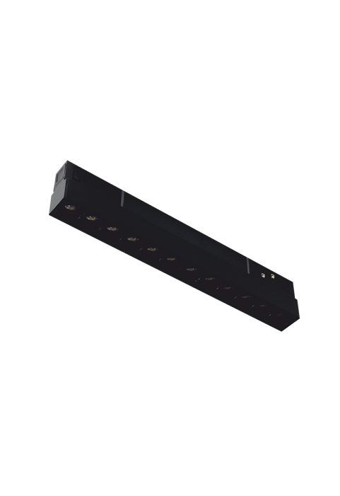 12W 3000K LED ОСВЕТИТЕЛНО ТЯЛО ЗА МАГНИТНА ШИНА ACA LIGHTING / MAT BLACK MAGNETIC LINEAR LIGHT 48V DC 12W 3000K 1000LM 36° OSRAM RA90 L220MM