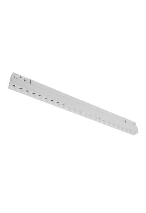 24W 3000K LED ОСВЕТИТЕЛНО ТЯЛО ЗА МАГНИТНА ШИНА ACA LIGHTING / WHITE MATTE MAGNETIC LINEAR LIGHT 48V DC 24W 3000K 2050LM 36° OSRAM RA90 L436MM