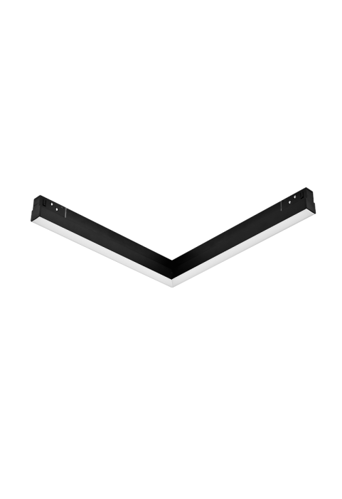 20W 4000K LED ОСВЕТИТЕЛНО ТЯЛО ЗА МАГНИТНА ШИНА ACA LIGHTING / MATTE BLACK MAGNETIC LINEAR 90° CORNER 48V DC 20W 4000K 1750LM 110° OSRAM RA90 L322*307MM