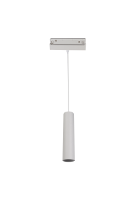 LED ПЕНДЕЛ ЗА МАГНИТНА ШИНА ACA LIGHTING / MATTE WHITE MAGNETIC PENDANT LUMINAIRE 48V DC 9W 3000K 950LM 36° OSRAM RA90 Φ50*220MM