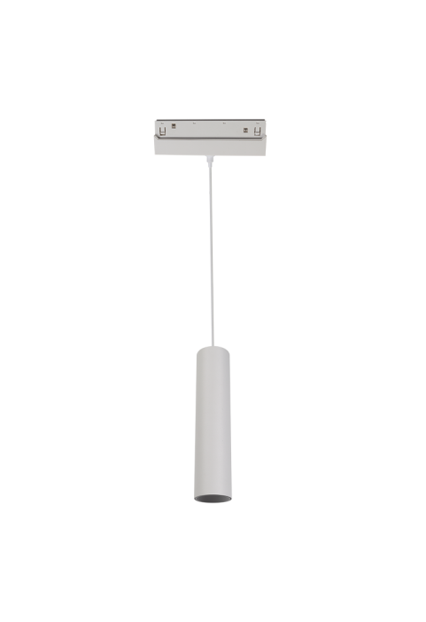 LED ПЕНДЕЛ ЗА МАГНИТНА ШИНА ACA LIGHTING / MATTE WHITE MAGNETIC PENDANT LUMINAIRE 48V DC 9W 3000K 950LM 36° OSRAM RA90 Φ50*220MM