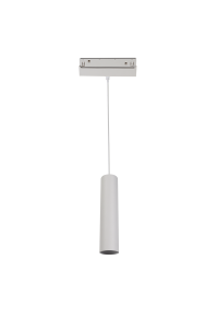 LED ПЕНДЕЛ ЗА МАГНИТНА ШИНА ACA LIGHTING / MATTE WHITE MAGNETIC PENDANT LUMINAIRE 48V DC 9W 4000K 1030LM 36° OSRAM RA90 Φ50*220MM