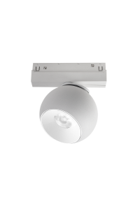 LED ПРОЖЕКТОР ЗА МАГНИТНА ШИНА ACA LIGHTING / MATTE WHITE MAGNETIC SPOT 48V DC 12W 3000K 1000LM 36° OSRAM RA90 Φ100*134MM