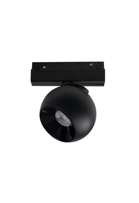 LED ПРОЖЕКТОР ЗА МАГНИТНА ШИНА ACA LIGHTING / MATTE BLACK MAGNETIC SPOT 48V DC 12W 3000K 1000LM 36° OSRAM RA90 Φ100*134MM