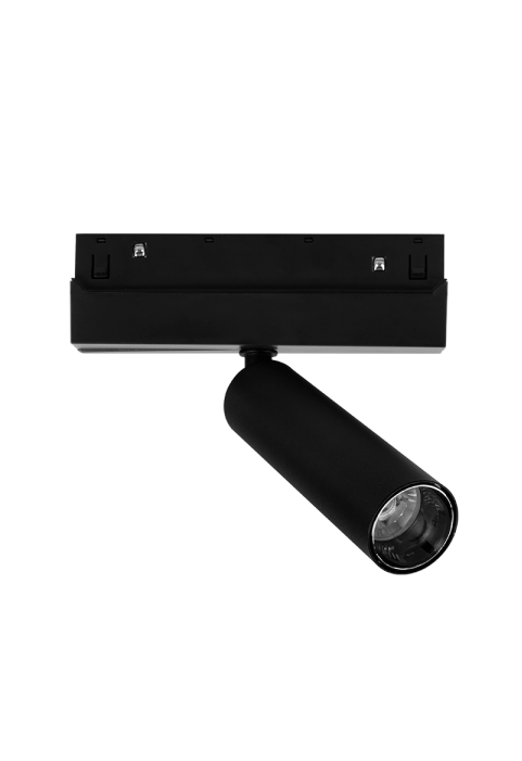 LED ПРОЖЕКТОР ЗА МАГНИТНА ШИНА ACA LIGHTING / MATTE BLACK MAGNETIC MINI SPOT 48V DC 8W 3000K 800LM 24° OSRAM RA90 Φ30*110MM
