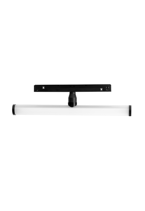 MATTE BLACK MAGNETIC LUMINAIRE 48V DC 6W 3000K 560LM 150° Χ 100° OSRAM RA90 Φ28Χ300MM