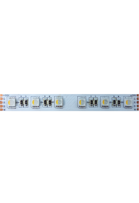 LED STRIP 5M 17W/M 24V DC IP65 ΝΑΝΟ RGBW-6500K 12mm 