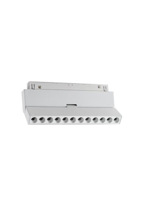 12W 4000K LED ОСВЕТИТЕЛНО ТЯЛО ЗА МАГНИТНА ШИНА ACA LIGHTING / MATTE WHITE MAGNETIC MOVABLE LINEAR 48V DC 12W 4000K 1080LM 24° OSRAM RA90 L220MM