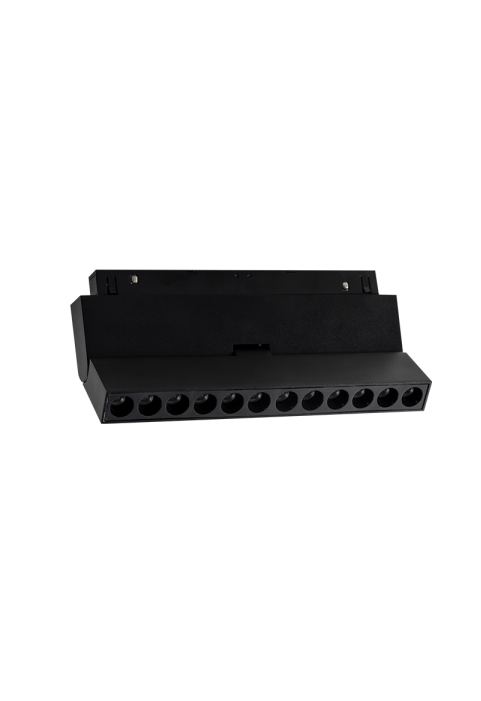 12W 4000K LED ОСВЕТИТЕЛНО ТЯЛО ЗА МАГНИТНА ШИНА ACA LIGHTING / MATTE BLACK MAGNETIC MOVABLE LINEAR 48V DC 12W 4000K 1080LM 24° OSRAM RA90 L220MM
