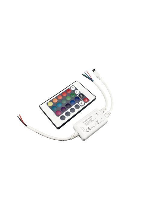 MINI RGB LED CONTROLLER 6A 72W/12V 144W/24V & IR REMOTE