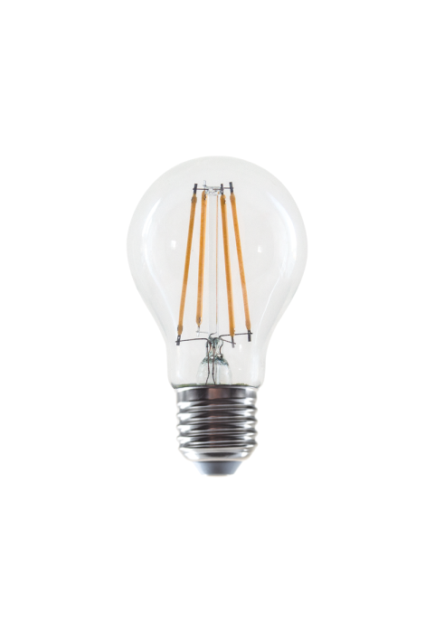LED FILAMENT E27 A60 6W 6500K 230V AC 840LM RA80 30000H 360°