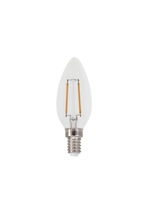 LED FILAMENT E14 C35 2W 6500K 230V AC 265LM RA80 30000H 360°