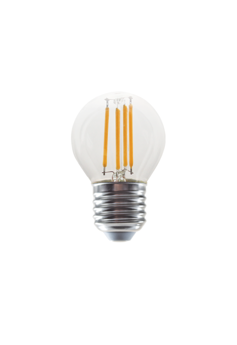 LED FILAMENT E27 G45 4W 2700K 230V AC 480LM RA80 30000H 360°