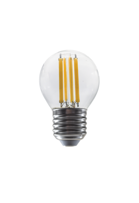 LED FILAMENT E27 G45 6W 2700K 230V AC 760LM RA80 30000H 360°