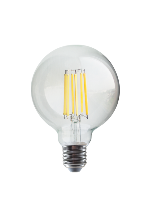 LED FILAMENT E27 G95 12W 2700K 230V AC 1540LM RA80 30000H 360°