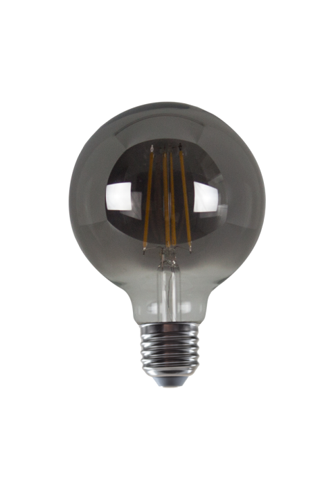 LED FILAMENT E27 G95 8W SMOKE 1800K 230V AC 400LM RA80 30000H 360°