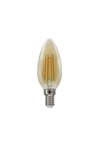 LED FILAMENT E14 DIM C35 5W AMBER 2700K 230V AC 620LM RA80 30000H 360°