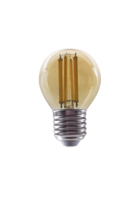 LED FILAMENT E27 DIM G45 6W AMBER 2700K 230V AC 700LM RA80 30000H 360°