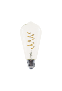 LED FILAMENT E27 DIM ST64 4W SPIRAL 1800K 230V AC 300LM RA80 30000H 360°
