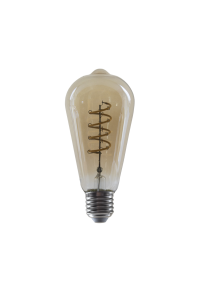 LED FILAMENT E27 DIM ST64 4W AMBER SPIRAL 1800K 230V AC 270LM RA80 30000H 360°