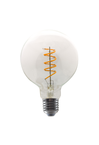 LED FILAMENT E27 DIM G95 4W SPIRAL 1800K 230V AC 300LM RA80 30000H 360°