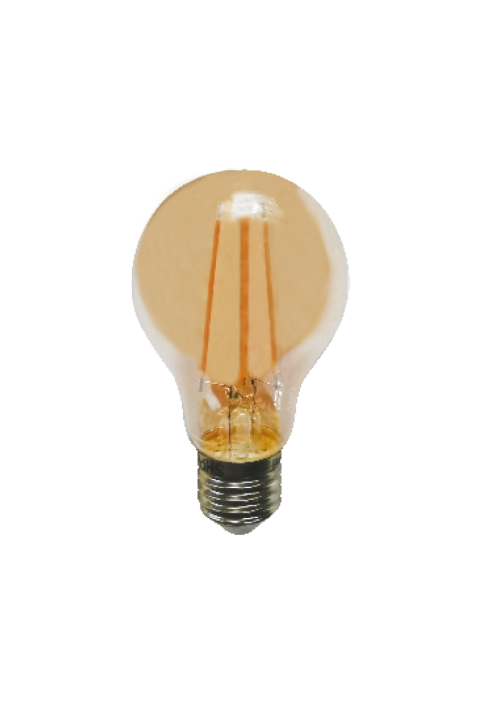 LED FILAMENT E27 STEP-DIM A60 8W AMBER 2700K 230V AC 940LM RA80 30000H 360°