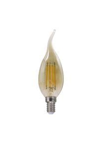 LED FILAMENT E14 STEP-DIM C35 4W TIP AMBER 2700K 230V AC 500LM RA80 30000H 360°