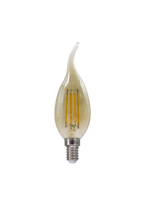 LED FILAMENT E14 STEP-DIM C35 4W TIP AMBER 2700K 230V AC 500LM RA80 30000H 360°