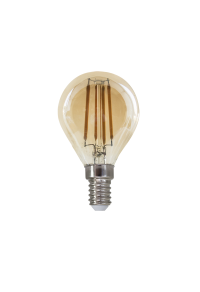 LED FILAMENT E14 STEP-DIM G45 4W AMBER 2700K 230V AC 500LM RA80 30000H 360°