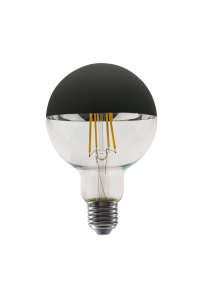 LED FILAMENT E27 DIM G95 8W  BLACK 2700K 230V AC 900LM RA80  30000H 180°