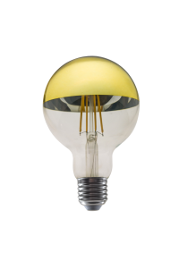 LED FILAMENT E27 DIM G95 8W GOLD 2700K 230V AC 900LM RA80  30000H 180°